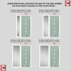 Aruba 4 Urban Style Composite Front Door Set with Single Side Screen - Central Murano Green Glass - Shown in Chartwell Green