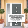Aruba 4 Urban Style Composite Front Door Set with Single Side Screen - Polar Black Glass - Shown in Mouse Grey