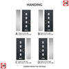 Aruba 4 Urban Style Composite Front Door Set with Single Side Screen - Pusan Glass - Shown in Anthracite Grey