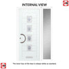 Aruba 4 Urban Style Composite Front Door Set with Single Side Screen - Pusan Glass - Shown in Anthracite Grey