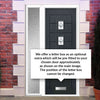 Aruba 4 Urban Style Composite Front Door Set with Single Side Screen - Pusan Glass - Shown in Anthracite Grey
