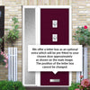 Aruba 4 Urban Style Composite Front Door Set with Single Side Screen - Central Pusan Glass - Shown in Purple Violet