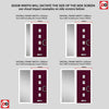Aruba 4 Urban Style Composite Front Door Set with Single Side Screen - Central Pusan Glass - Shown in Purple Violet