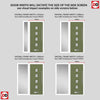 Aruba 4 Urban Style Composite Front Door Set with Single Side Screen - Central Sandblast Ellie Glass - Shown in Reed Green