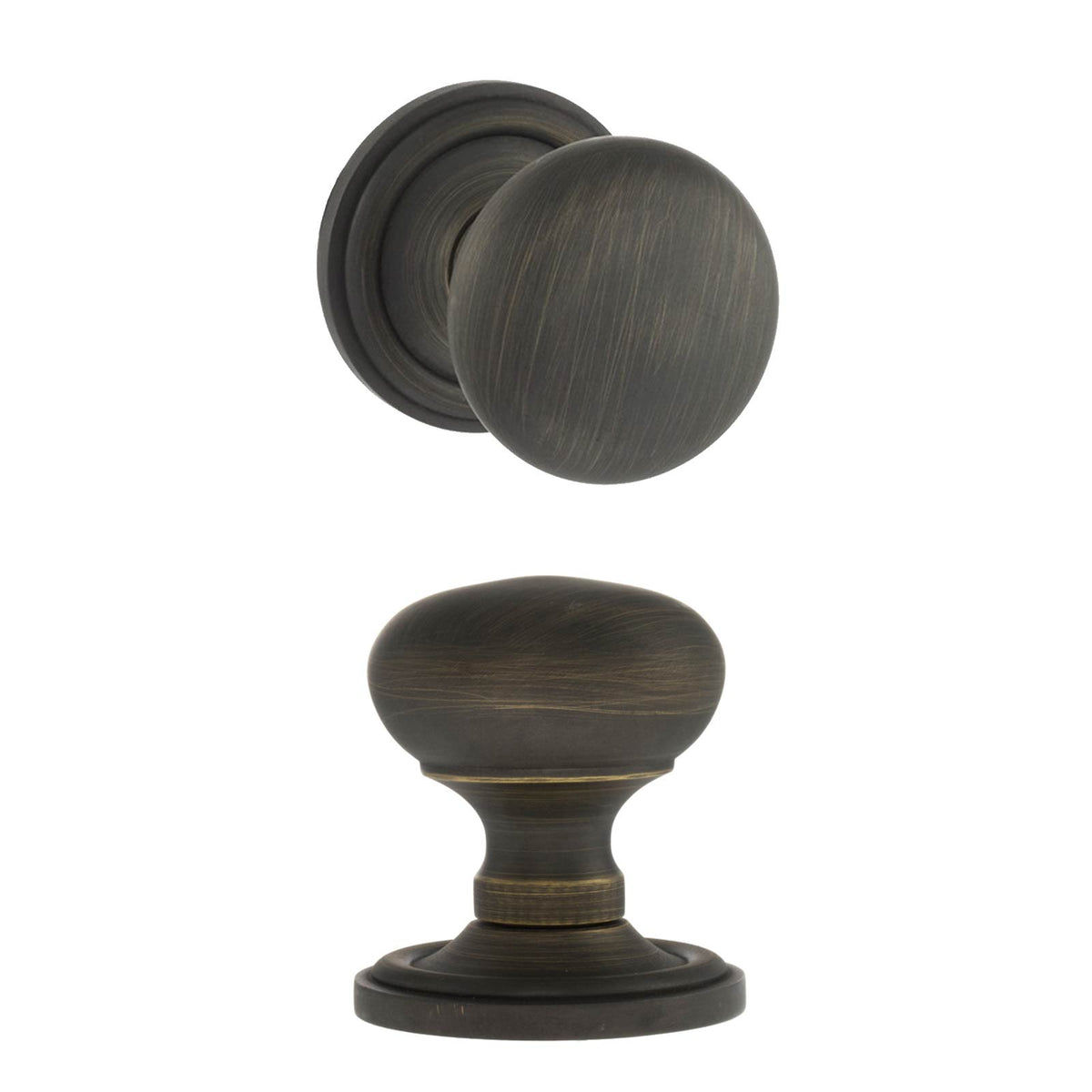 Harrogate Mushroom Old English Mortice Knob - Urban Bronze