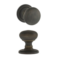 Harrogate Mushroom Old English Mortice Knob - Urban Bronze