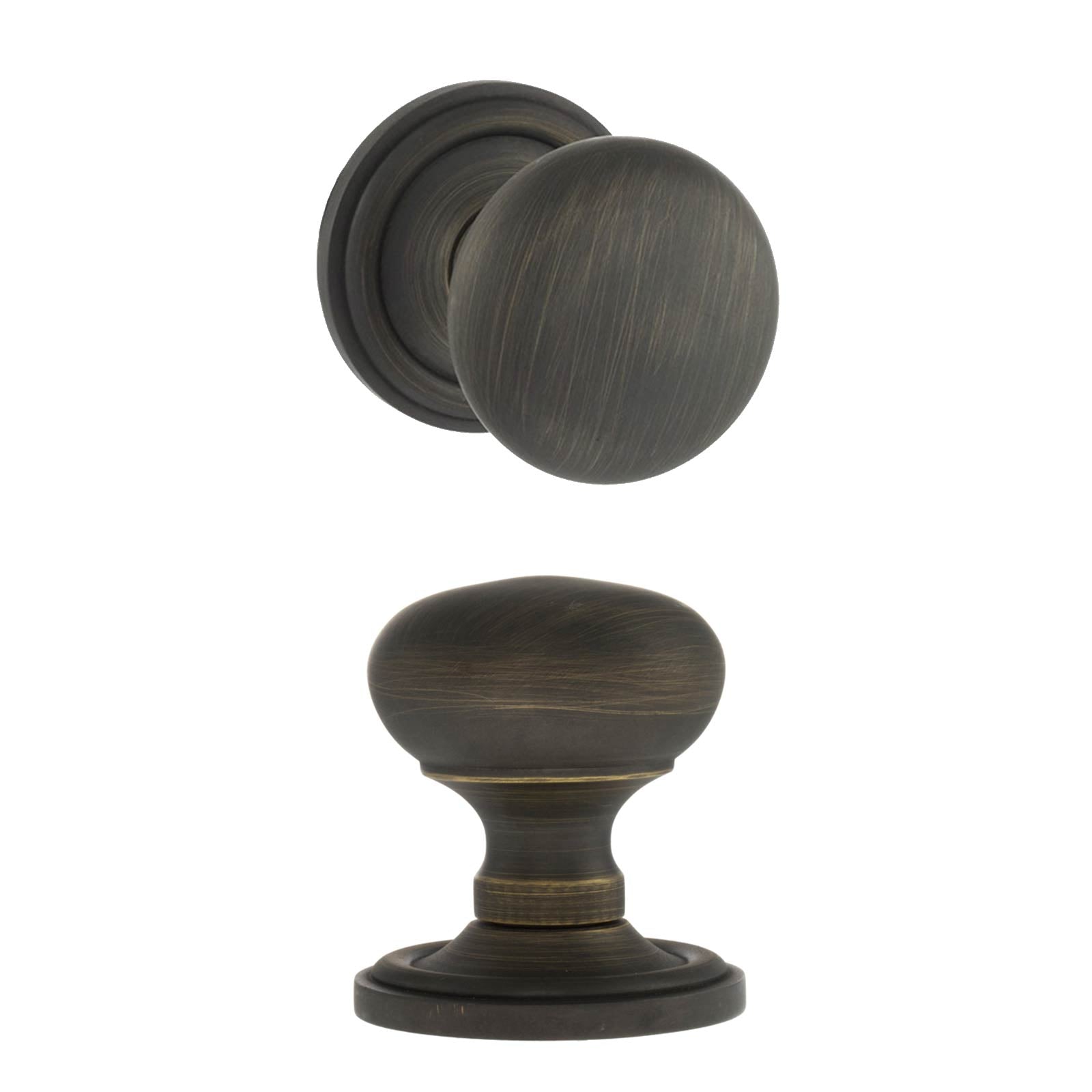 Harrogate Mushroom Old English Mortice Knob - Urban Bronze