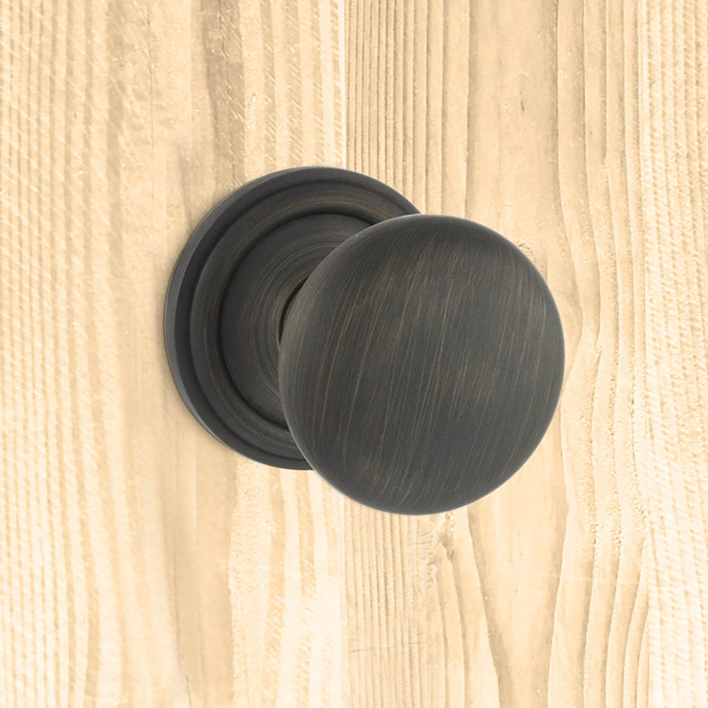 Harrogate Mushroom Old English Mortice Knob - Urban Bronze