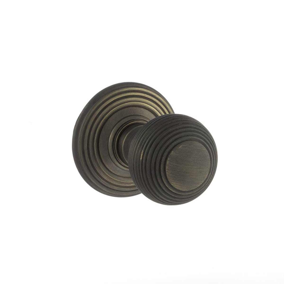 Ripon Reeded Old English Mortice Knob - Urban Bronze