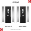 Catalina 1 Urban Style Composite Front Door Set with Double Side Screen - Prairie Glass - Shown in Black