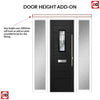 Catalina 1 Urban Style Composite Front Door Set with Double Side Screen - Prairie Glass - Shown in Black