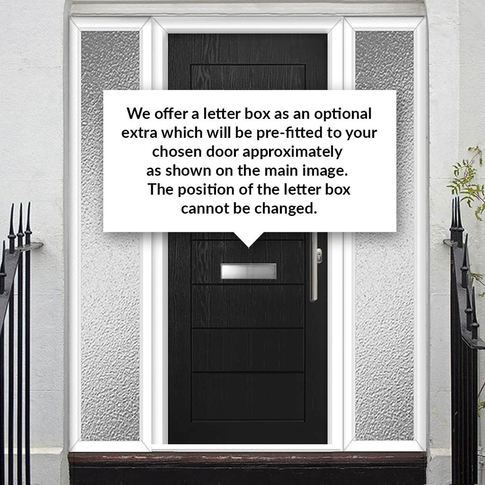 Catalina 1 Urban Style Composite Front Door Set with Double Side Screen - Prairie Glass - Shown in Black