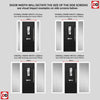 Catalina 1 Urban Style Composite Front Door Set with Double Side Screen - Prairie Glass - Shown in Black
