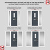 Catalina 1 Urban Style Composite Front Door Set with Double Side Screen - Pusan Glass - Shown in Slate Grey