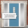 Catalina 1 Urban Style Composite Front Door Set with Double Side Screen - Mirage Glass - Shown in Pastel Blue