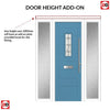 Catalina 1 Urban Style Composite Front Door Set with Double Side Screen - Mirage Glass - Shown in Pastel Blue