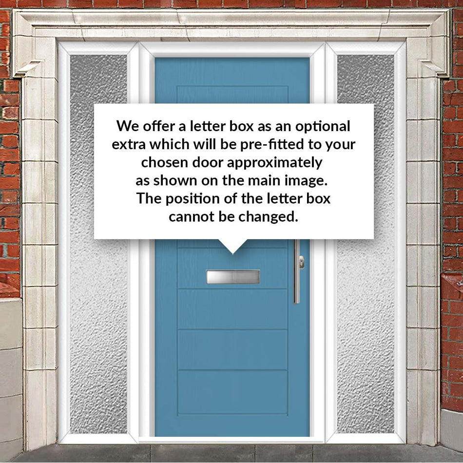 Catalina 1 Urban Style Composite Front Door Set with Double Side Screen - Mirage Glass - Shown in Pastel Blue