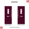 Catalina 1 Urban Style Composite Front Door Set with Kupang Red Glass - Shown in Purple Violet