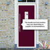 Catalina 1 Urban Style Composite Front Door Set with Kupang Red Glass - Shown in Purple Violet