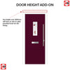 Catalina 1 Urban Style Composite Front Door Set with Kupang Red Glass - Shown in Purple Violet