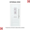 Catalina 1 Urban Style Composite Front Door Set with Kupang Red Glass - Shown in Purple Violet