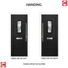 Catalina 1 Urban Style Composite Front Door Set with Prairie Glass - Shown in Black