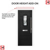 Catalina 1 Urban Style Composite Front Door Set with Prairie Glass - Shown in Black