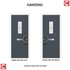 Catalina 1 Urban Style Composite Front Door Set with Pusan Glass - Shown in Slate Grey