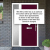 Catalina 1 Urban Style Composite Front Door Set with Single Side Screen - Kupang Red Glass - Shown in Purple Violet