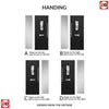 Catalina 1 Urban Style Composite Front Door Set with Single Side Screen - Prairie Glass - Shown in Black