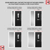 Catalina 1 Urban Style Composite Front Door Set with Single Side Screen - Prairie Glass - Shown in Black