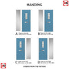 Catalina 1 Urban Style Composite Front Door Set with Single Side Screen - Mirage Glass - Shown in Pastel Blue