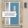 Catalina 1 Urban Style Composite Front Door Set with Single Side Screen - Mirage Glass - Shown in Pastel Blue