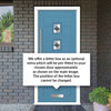 Aruba 3 Urban Style Composite Front Door Set with Diamond Grey Glass - Shown in Pastel Blue