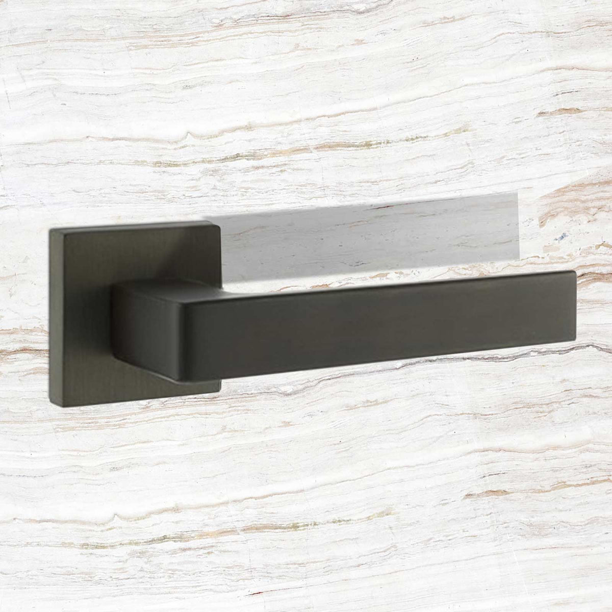 Asti Forme Designer Lever on Minimal Square Rose - Urban Dark Bronze