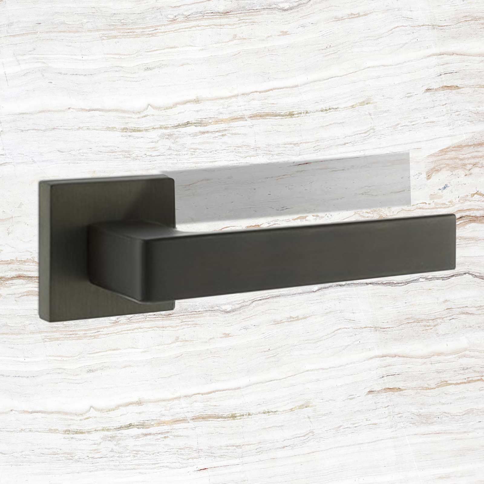 Asti Forme Designer Lever on Minimal Square Rose - Urban Dark Bronze