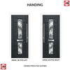 Debonaire 2 Urban Style Composite Front Door Set with Central Abstract Glass - Shown in Anthracite Grey