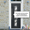 Debonaire 2 Urban Style Composite Front Door Set with Central Abstract Glass - Shown in Anthracite Grey
