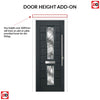 Debonaire 2 Urban Style Composite Front Door Set with Central Abstract Glass - Shown in Anthracite Grey