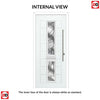 Debonaire 2 Urban Style Composite Front Door Set with Central Abstract Glass - Shown in Anthracite Grey