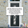Debonaire 2 Urban Style Composite Front Door Set with Central Abstract Glass - Shown in Anthracite Grey