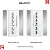Debonaire 2 Urban Style Composite Front Door Set with Double Side Screen - Central Jet Glass - Shown in White