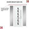 Debonaire 2 Urban Style Composite Front Door Set with Double Side Screen - Central Jet Glass - Shown in White