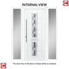 Debonaire 2 Urban Style Composite Front Door Set with Double Side Screen - Central Jet Glass - Shown in White