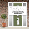 Debonaire 2 Urban Style Composite Front Door Set with Double Side Screen - Central Kupang Green Glass - Shown in Reed Green