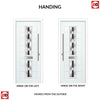 Debonaire 2 Urban Style Composite Front Door Set with Central Jet Glass - Shown in White