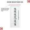 Debonaire 2 Urban Style Composite Front Door Set with Central Jet Glass - Shown in White