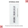 Debonaire 2 Urban Style Composite Front Door Set with Central Jet Glass - Shown in White