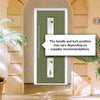 Debonaire 2 Urban Style Composite Front Door Set with Central Kupang Green Glass - Shown in Reed Green