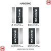 Debonaire 2 Urban Style Composite Front Door Set with Single Side Screen - Central Abstract Glass - Shown in Anthracite Grey